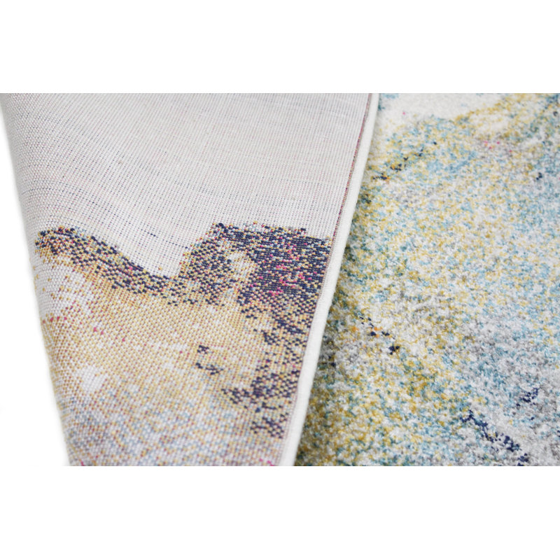 Hashtag Home Coughlin Performance Ivory/Blue/Gold Rug & Reviews Wayfair